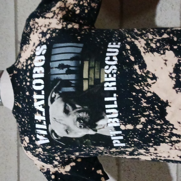 Villabos Pit Bull Rescue Black and Tan T-Shirt Size Medium - Picture 2 of 3